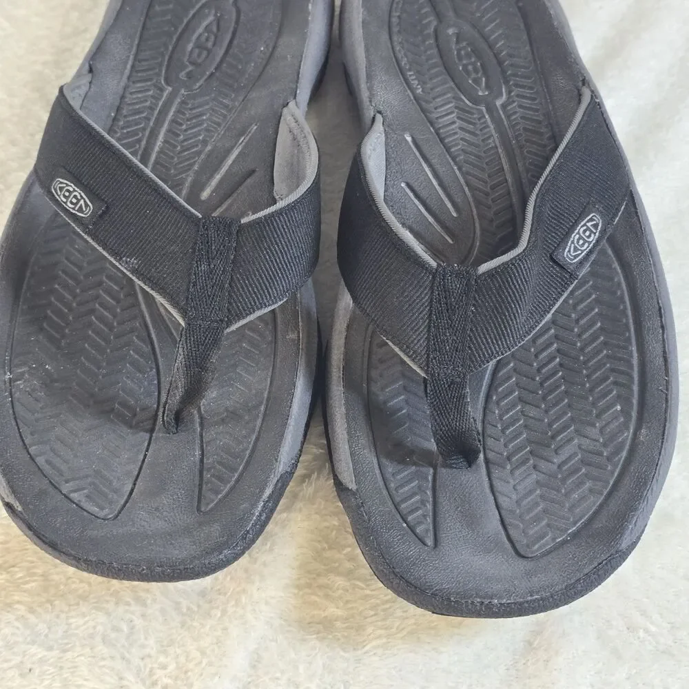 KEEN KMX 1019293 Mens Black Thong Sandals Flip Flops Size 8 Outdoor Comfort